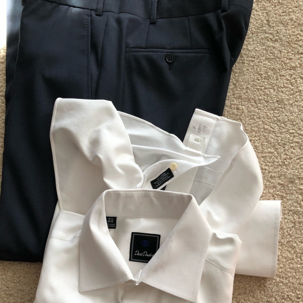 Armani collezoni pants & David donahue shirt